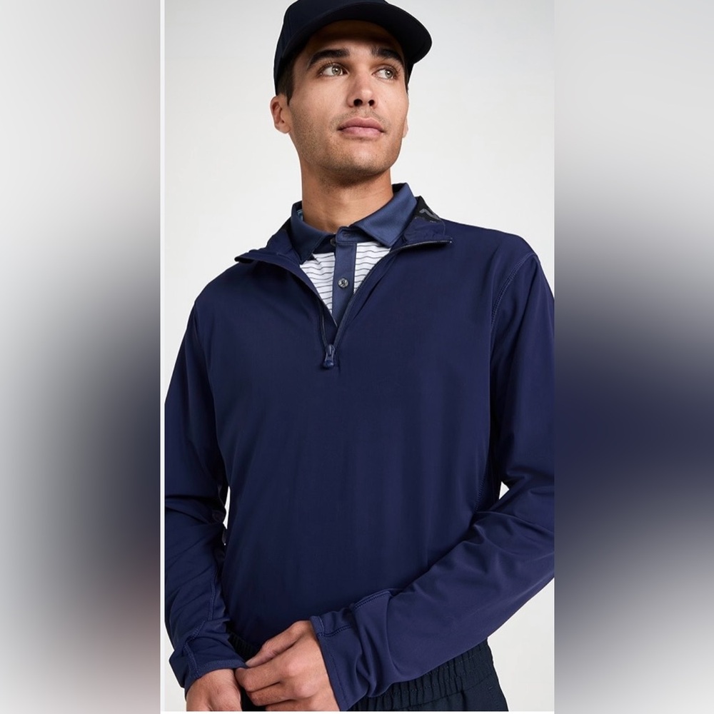 Greyson Maltese Blue Tate Mock Neck Quarter-Zip - Picture 5 of 8